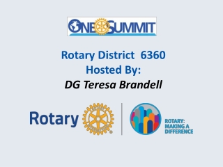 Rotary District 6360 Hosted By: DG Teresa Brandell