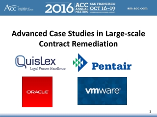 Advanced Case Studies in Large-scale Contract Remediation