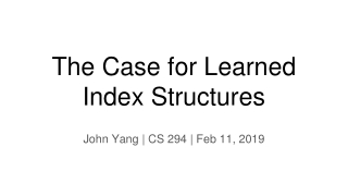 The Case for Learned Index Structures