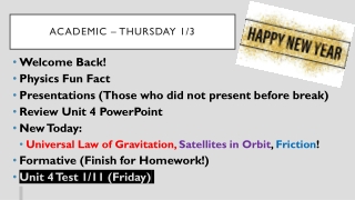 academic – Thursday 1/3