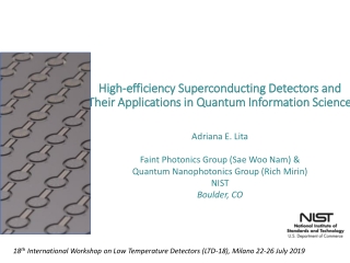 High-efficiency Superconducting Detectors and Their Applications in Quantum Information Science