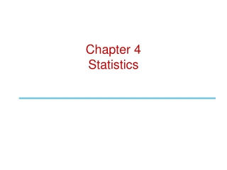 Chapter 4 Statistics