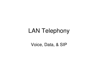 LAN Telephony