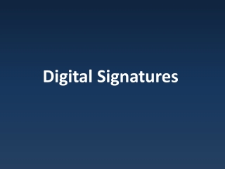 Digital Signatures