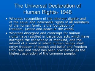 The Universal Declaration of Human Rights- 1948