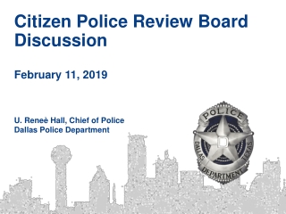 Citizen Police Review Board Discussion