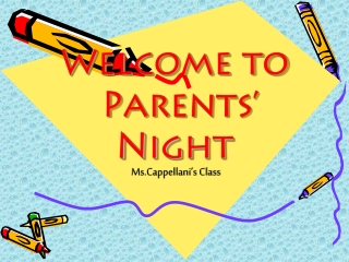 Welcome to Parents’ Night