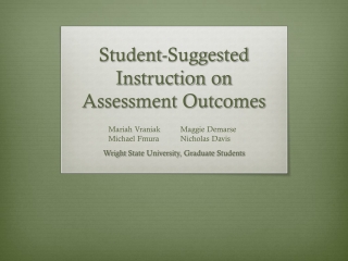 Student-Suggested Instruction on Assessment Outcomes