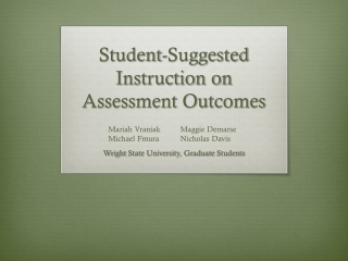 Student-Suggested Instruction on Assessment Outcomes
