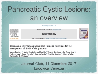 Pancreatic Cystic Lesions: an overview