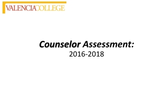 Counselor Assessment : 2016-2018