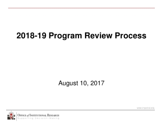 2018-19 Program Review Process