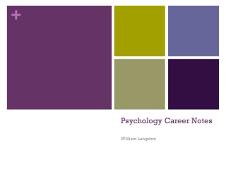 Psychology Career Notes