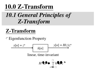 10.0 Z-Transform 10.1 General Principles of Z-Transform
