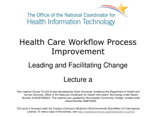 Health Care Workflow Process Improvement