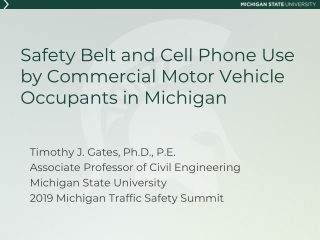 Safety Belt and Cell Phone Use by Commercial Motor Vehicle Occupants in Michigan