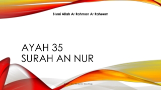 Ayah 35 Surah An Nur