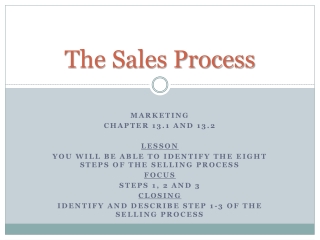 The Sales Process