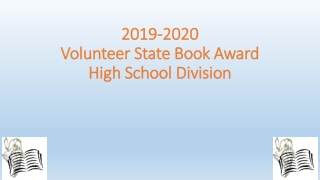 2019-2020 Volunteer State Book Award High School Division