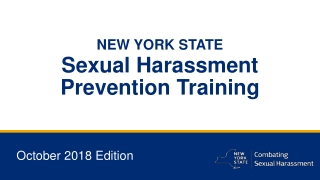 NEW YORK STATE Sexual Harassment Prevention Training