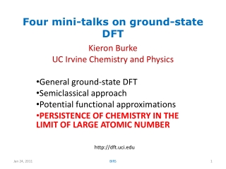 Four mini-talks on ground-state DFT