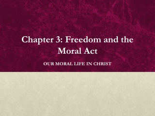 Chapter 3: Freedom and the Moral Act