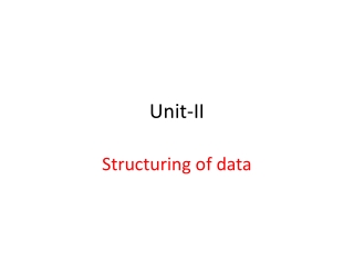 Unit-II