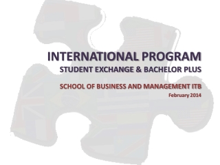 INTERNATIONAL PROGRAM STUDENT EXCHANGE &amp; BACHELOR PLUS