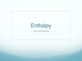 Enthalpy