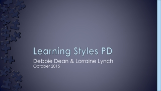Learning Styles PD