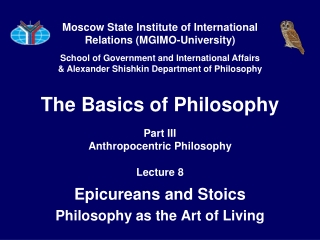 The Basics of Philosophy