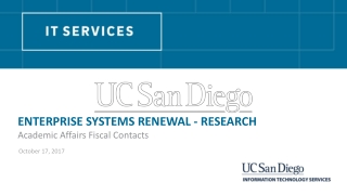 Enterprise Systems Renewal - RESEARCH