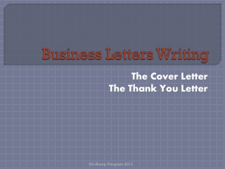 Business Letters Writing