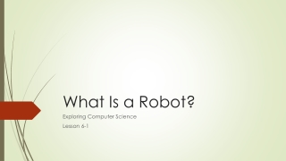 What Is a Robot?