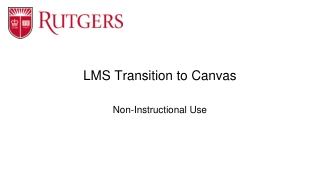 LMS Transition to Canvas