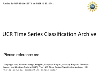 UCR Time Series Classification Archive