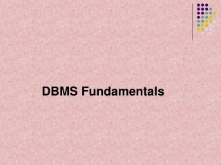 DBMS Fundamentals