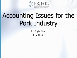 Accounting Issues for the Pork Industry