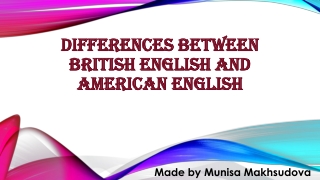 Differences between British English and American English