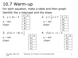 10.7 Warm-up