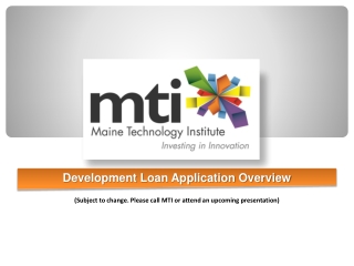 Development Loan Application Overview