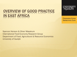 Overview of Good Practice in East Africa