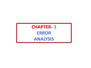 CHAPTER- 3 ERROR ANALYSIS