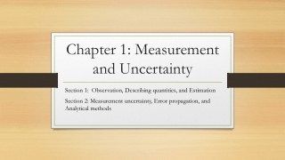 Chapter 1: Measurement and Uncertainty