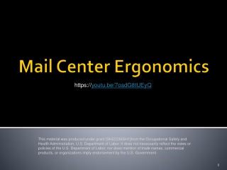 Mail Center Ergonomics