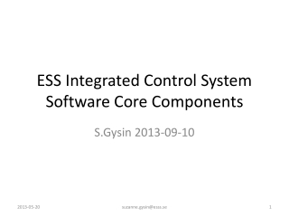 ESS Integrated Control System Software Core Components