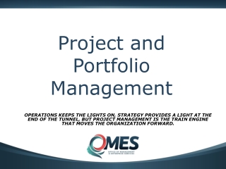 Project and Portfolio Management