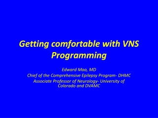 Getting comfortable with VNS Programming
