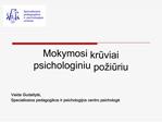 Mokymosi kruviai psichologiniu po iuriu