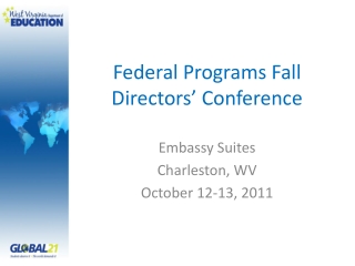 Federal Programs Fall Directors’ Conference